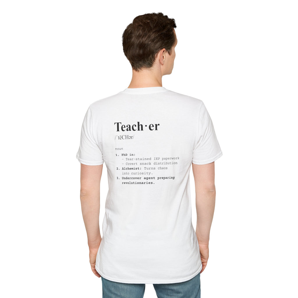 Teacher Definition T-Shirt (V5 - Back Print) - T-Shirt