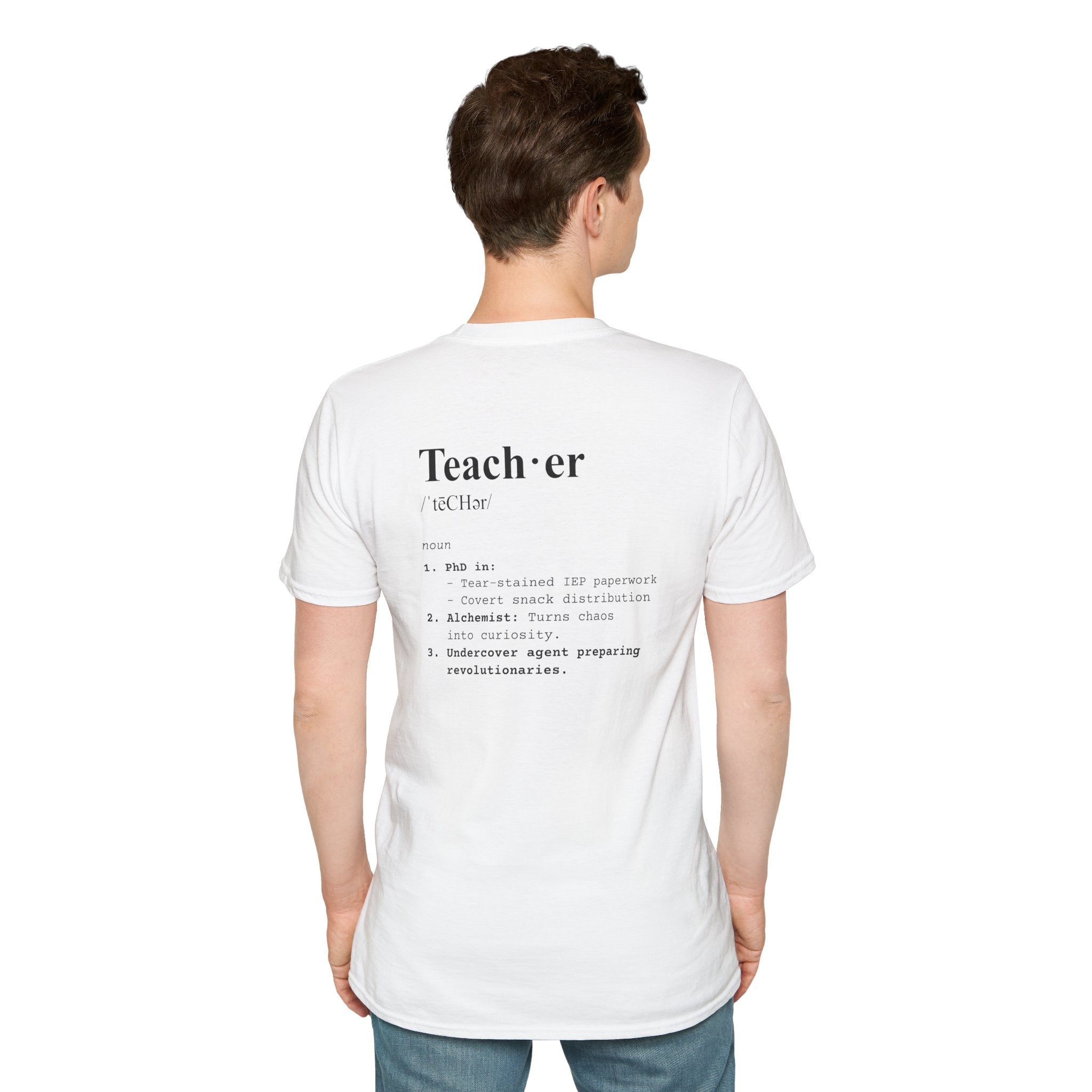 Teacher Definition T-Shirt (V5 - Back Print) - T-Shirt