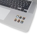 Cute Halloween Cat Stickers - Kiss-Cut Vinyl Decals for Laptops Water Bottles & Journals (Waterproof Glossy) - Paper
