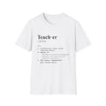 Teacher Definition T-Shirt (V3) - White / S - T-Shirt