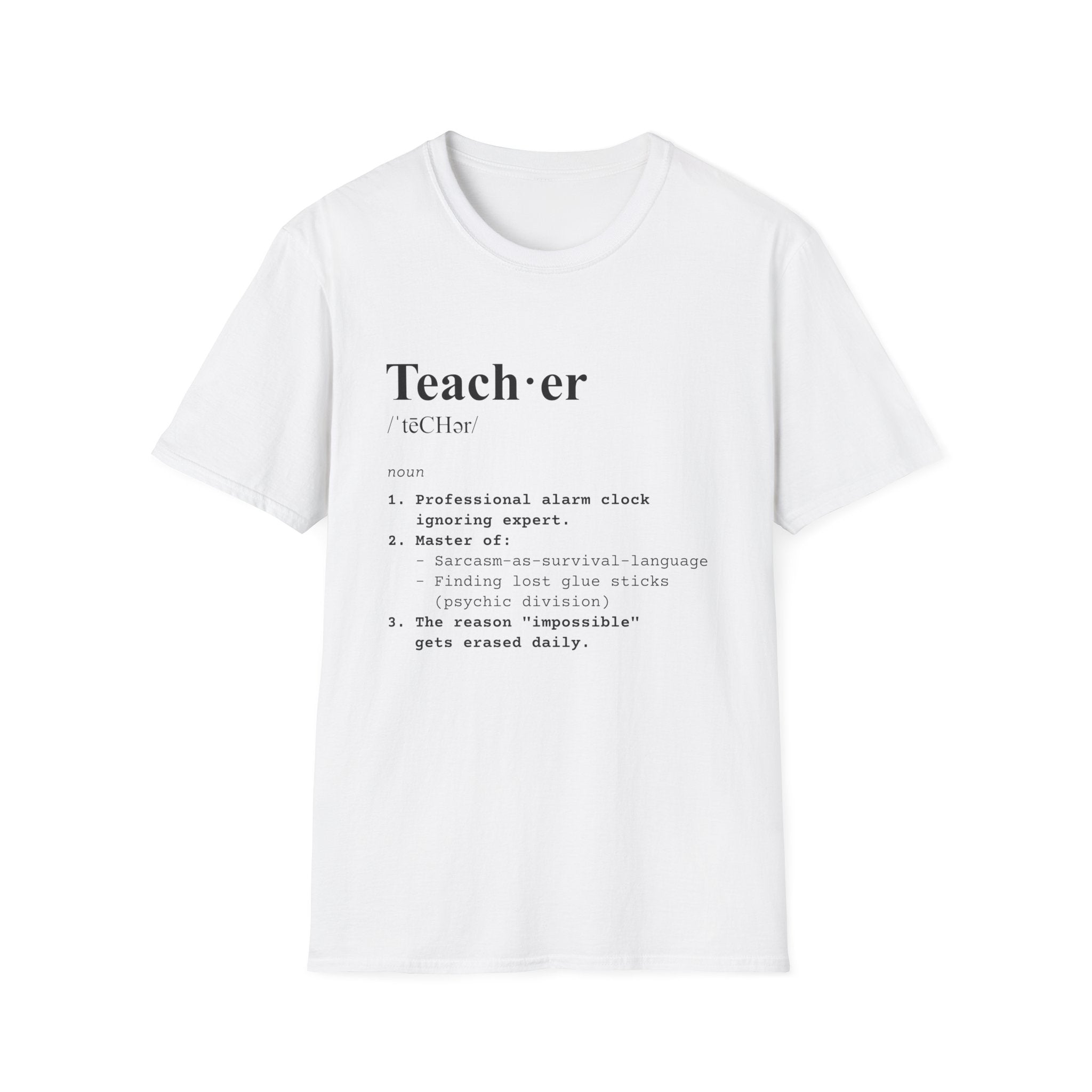 Teacher Definition T-Shirt (V3) - White / S - T-Shirt