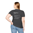 Teacher Definition T-Shirt (V3 - Back Print) - T-Shirt
