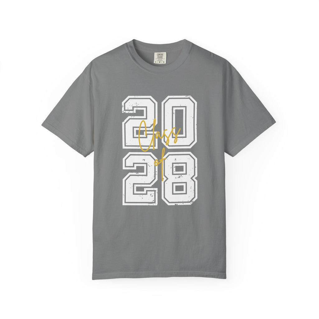 Graduation Unisex T-Shirt 2028 Customizable College Tee High School Graduation Gift Trendy Casual Wear - Grey / S