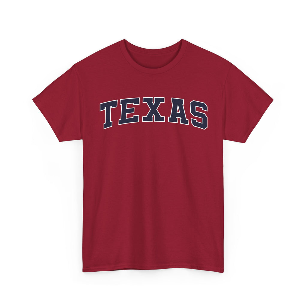 Texas Vintage Varsity Unisex T-shirt - Cardinal Red / S - T-Shirt