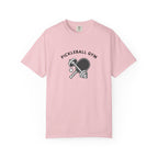Funny Pickleball Gym T-Shirt | Paddle & Dumbbell Athletic Fitness Tee - Blossom / S