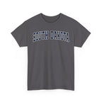 Gray t-shirt with 'SOUTH DAKOTA' text on a white background