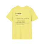 School Definition T-Shirt (V1 - Back Print) - Cornsilk / S - T-Shirt