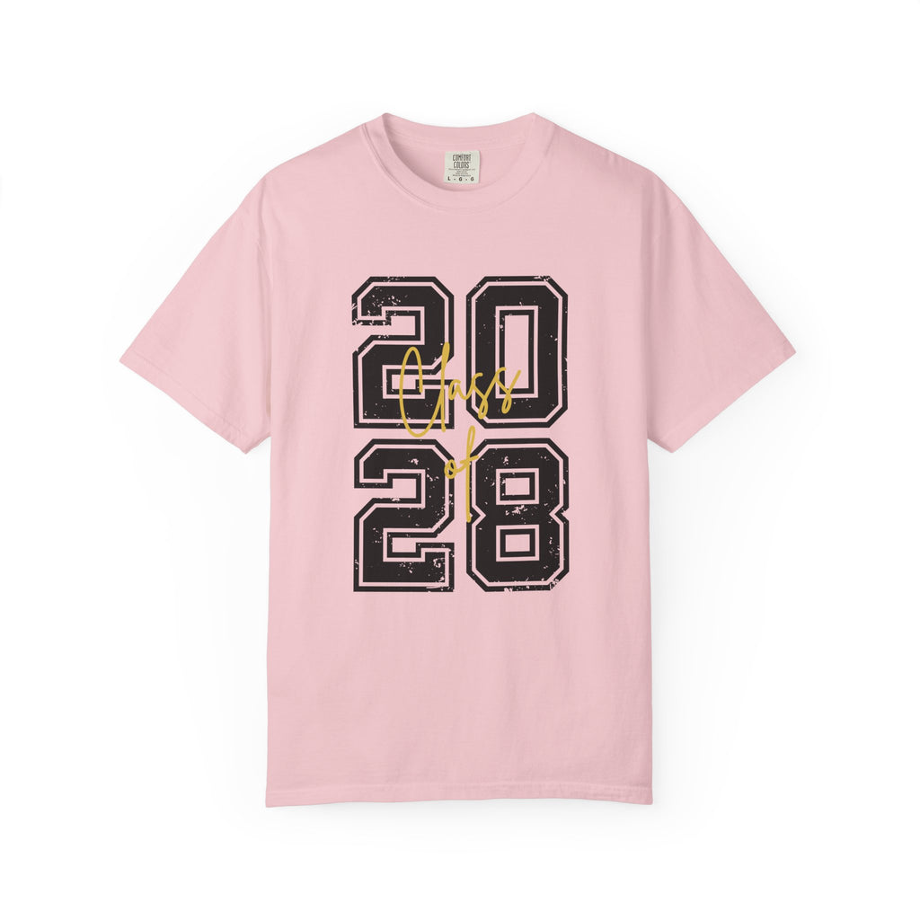 Graduation Unisex T-Shirt 2028 Customizable College Tee High School Graduation Gift Trendy Casual Wear - Blossom / S