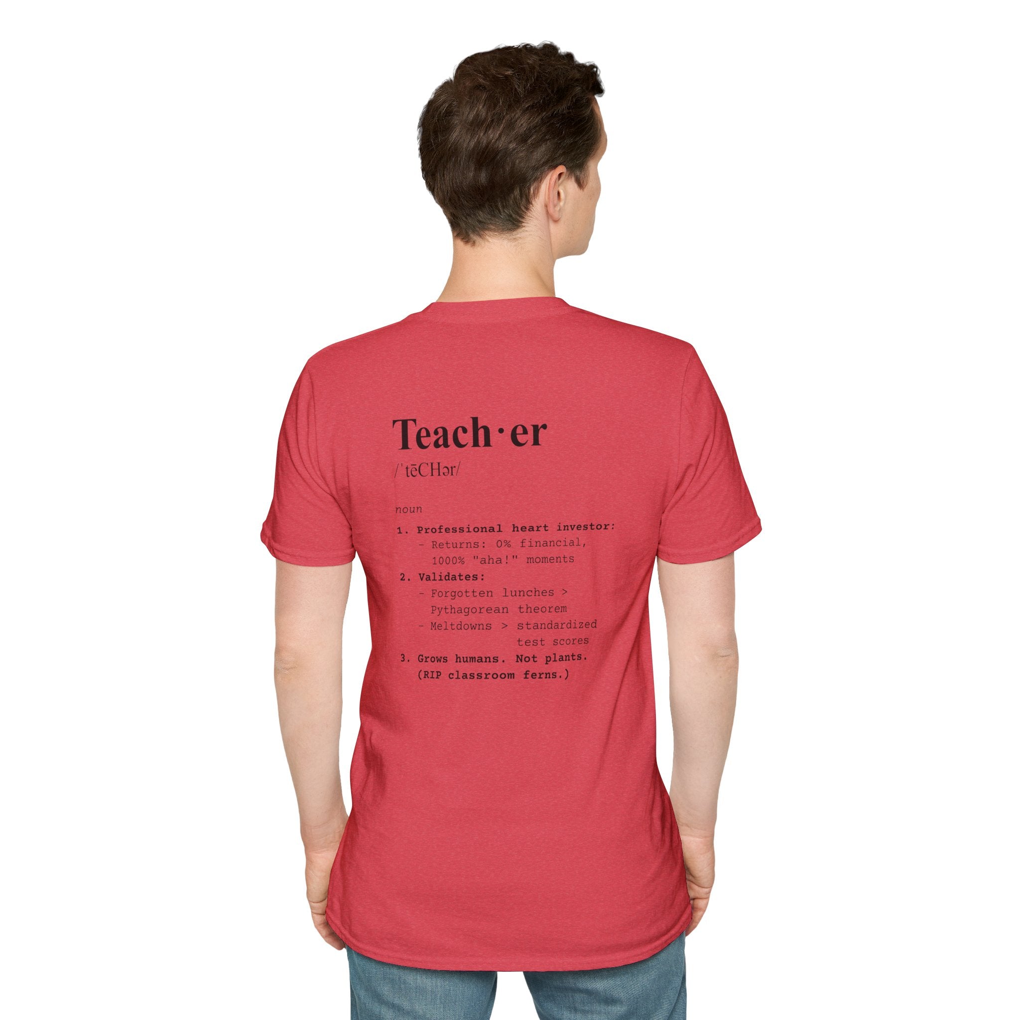 Teacher Definition T-Shirt (V4 - Back Print) - T-Shirt