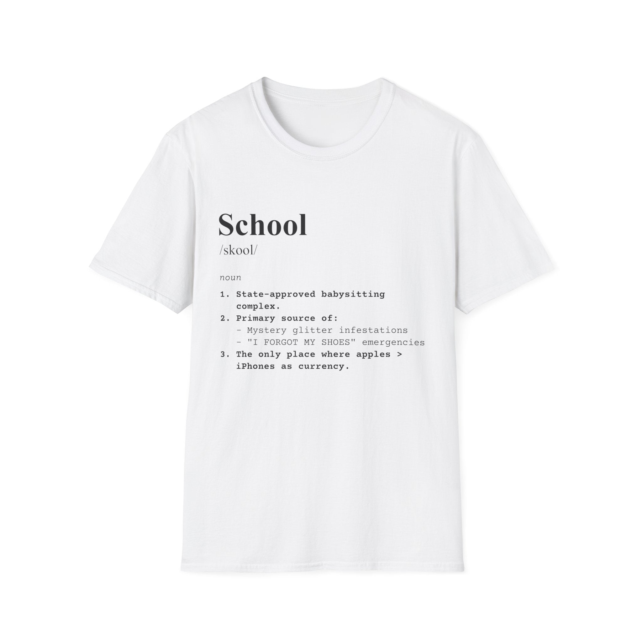 School Definition T-Shirt (V2) - White / S - T-Shirt