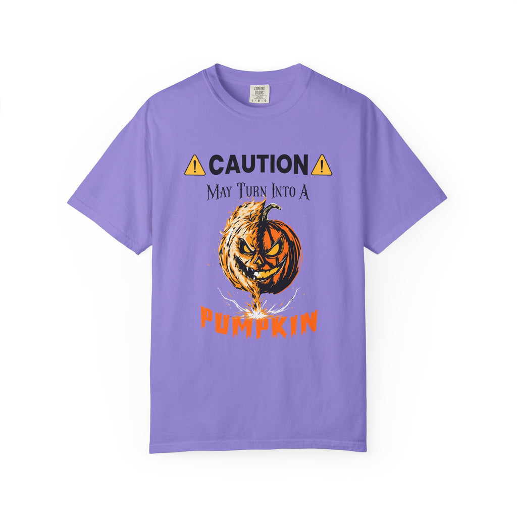 ⚠️ Caution: May Turn Into a Pumpkin T-Shirt - Violet / S - T-Shirt