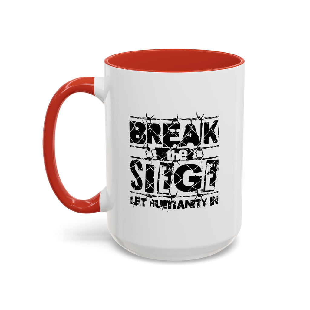 Break the Siege Accent Coffee Mug - 15oz / Red