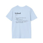 School Definition T-Shirt (V2 - Back Print) - Light Blue / S - T-Shirt
