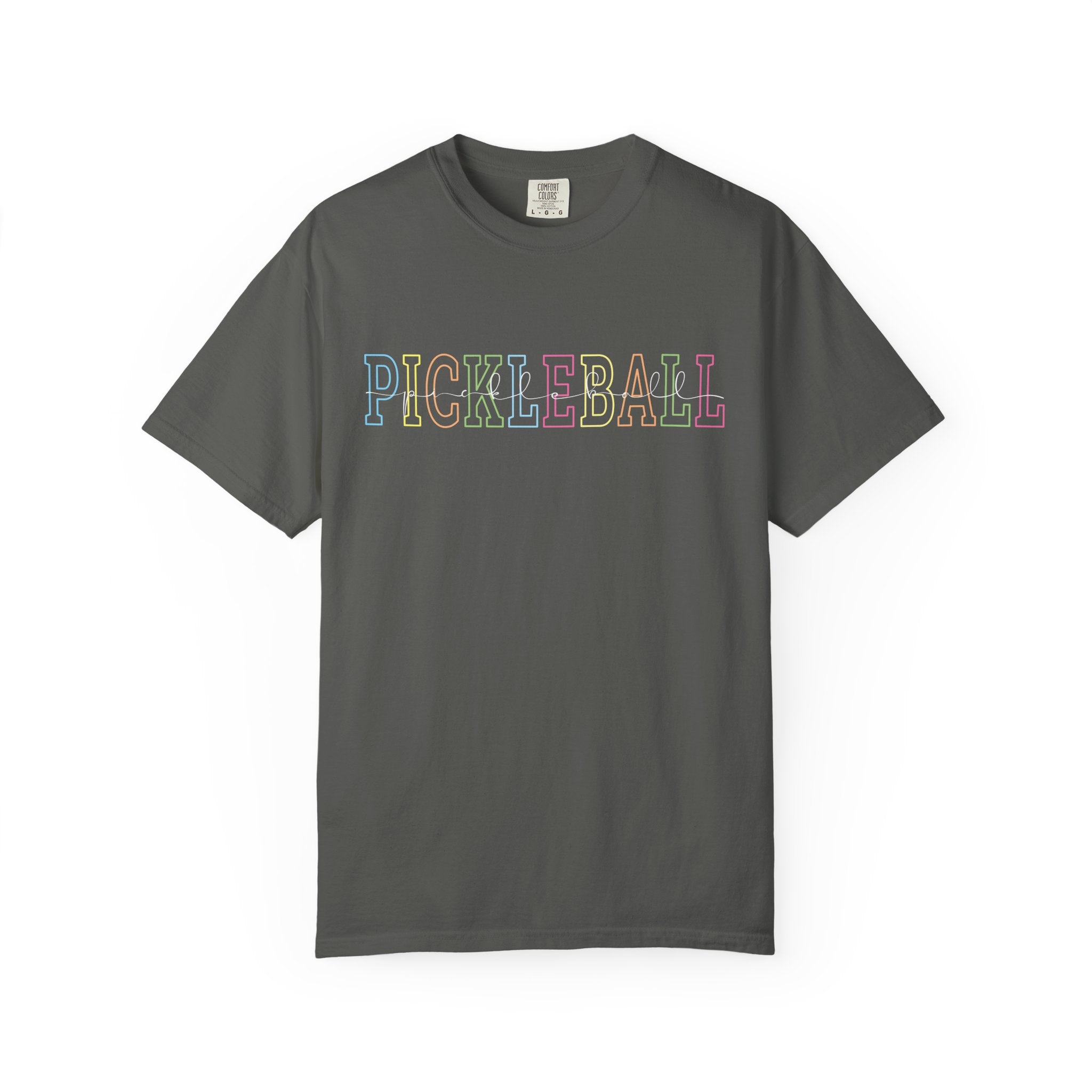 Pickleball Typography T-Shirt | Casual Athletic Tee for Players - Pepper / S