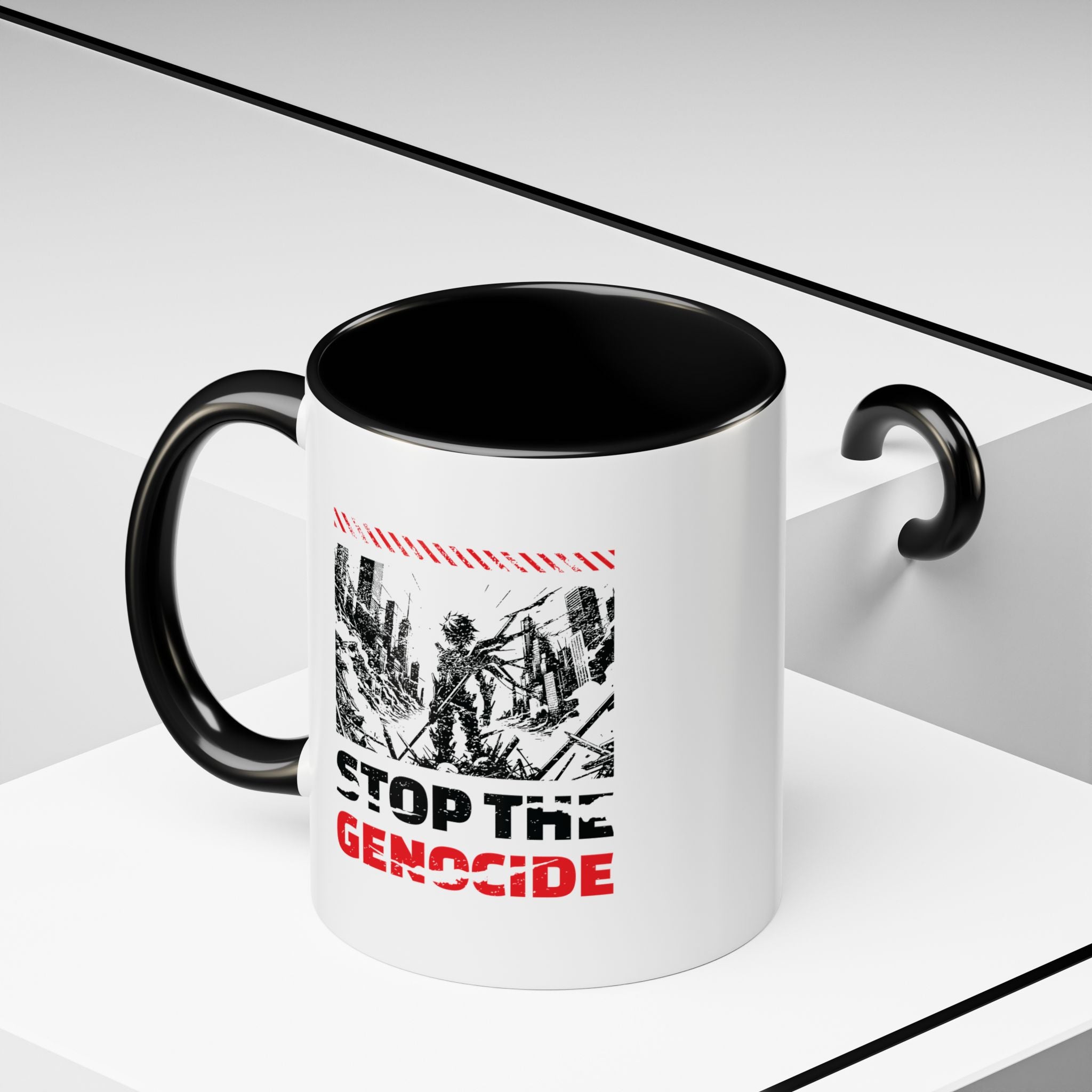 Stop the Genocide Accent Coffee Mug