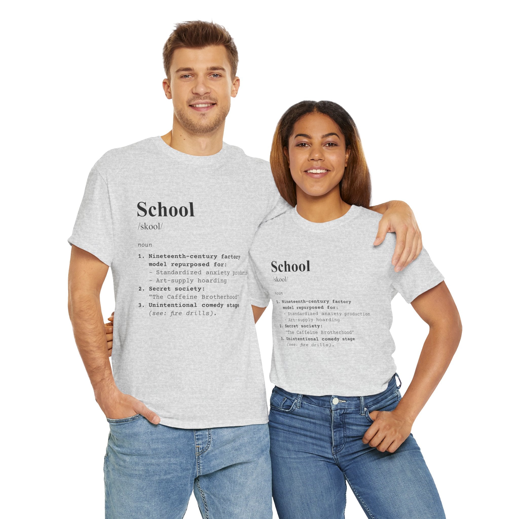 School Definition Unisex Tee Perfect for Students Teachers Casual Wear Back to School Birthday Gifts Graduation