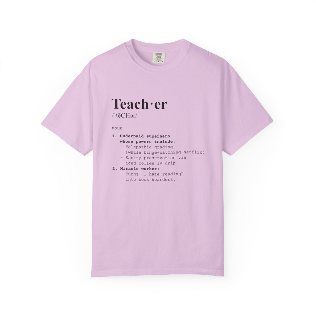 Teacher Definition T-Shirt (V1) - Orchid / S - T-Shirt