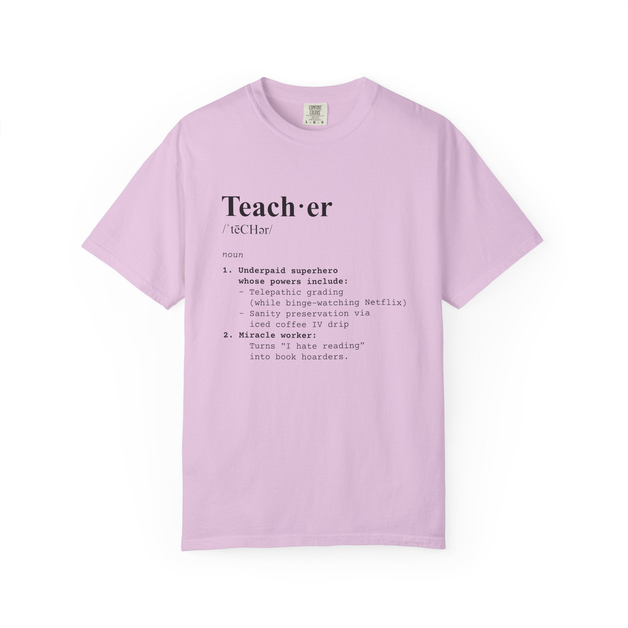 Teacher Definition T-Shirt (V1) - Orchid / S - T-Shirt