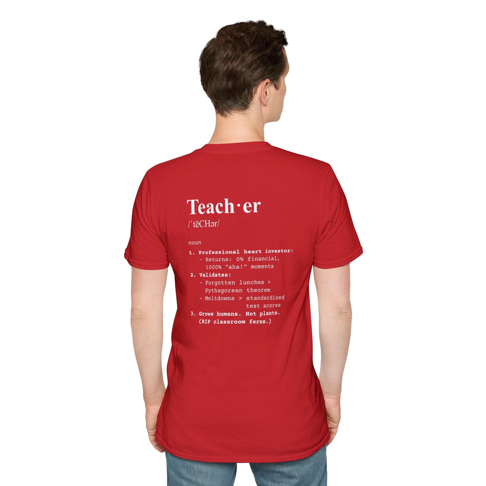 Teacher Definition T-Shirt (V4 - Back Print) - T-Shirt