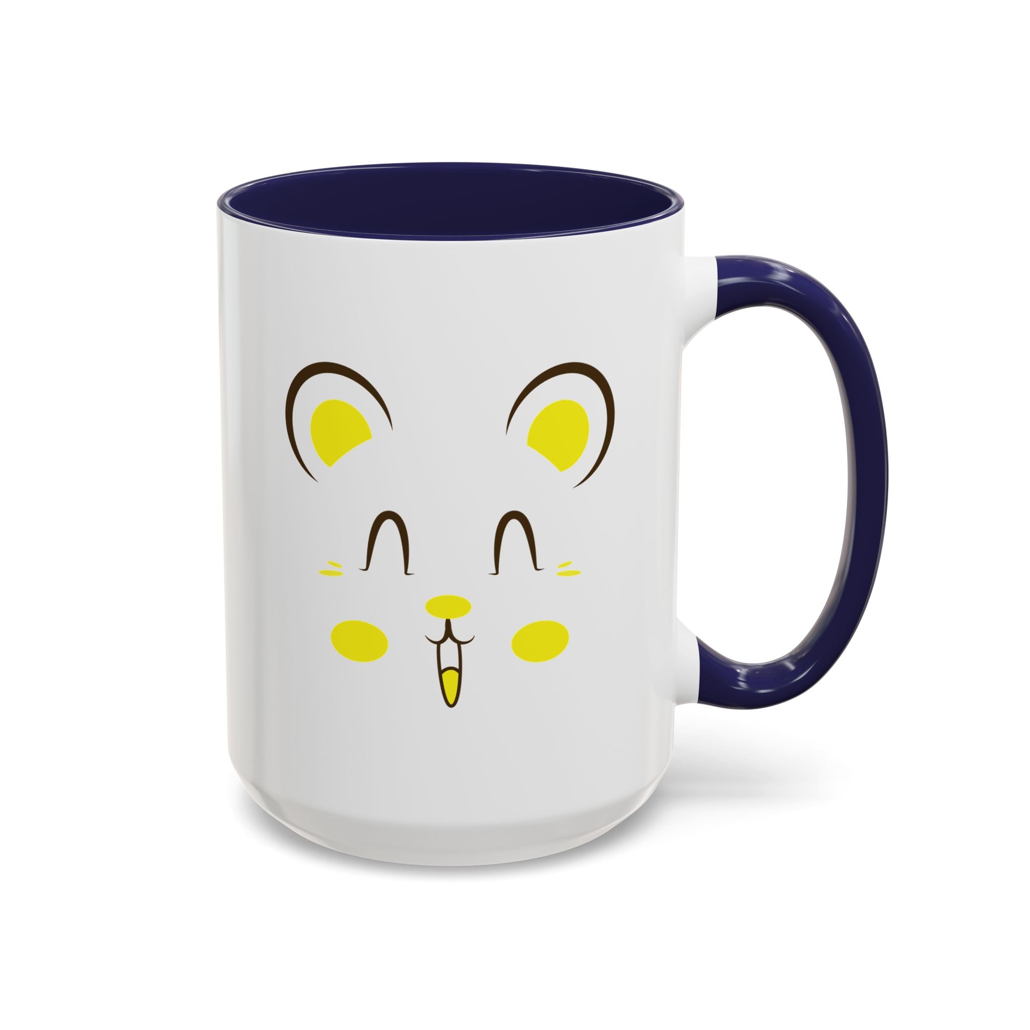 Cute Hamster Face Accent Coffee Mug