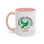 Free Palestine Accent Coffee Mug - 11oz / Pink