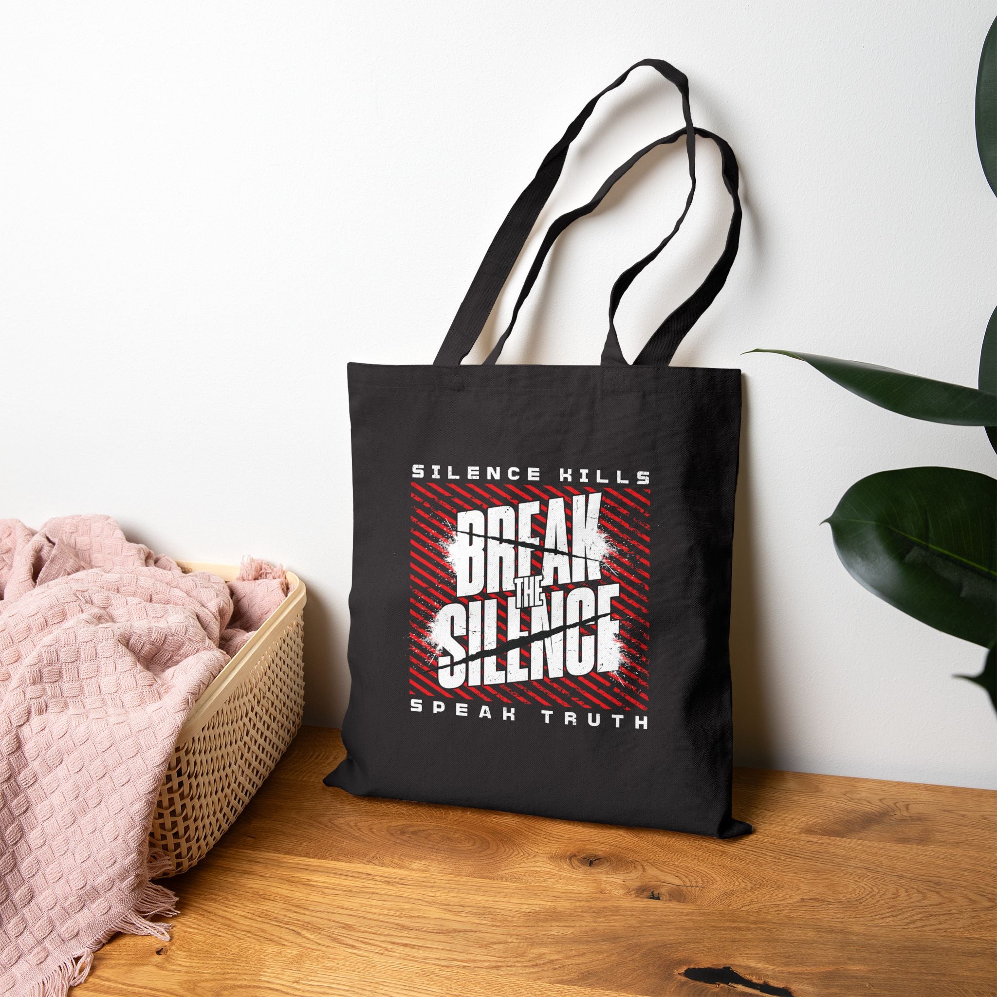 Break the Silence Cotton Canvas Tote Bag - Bags
