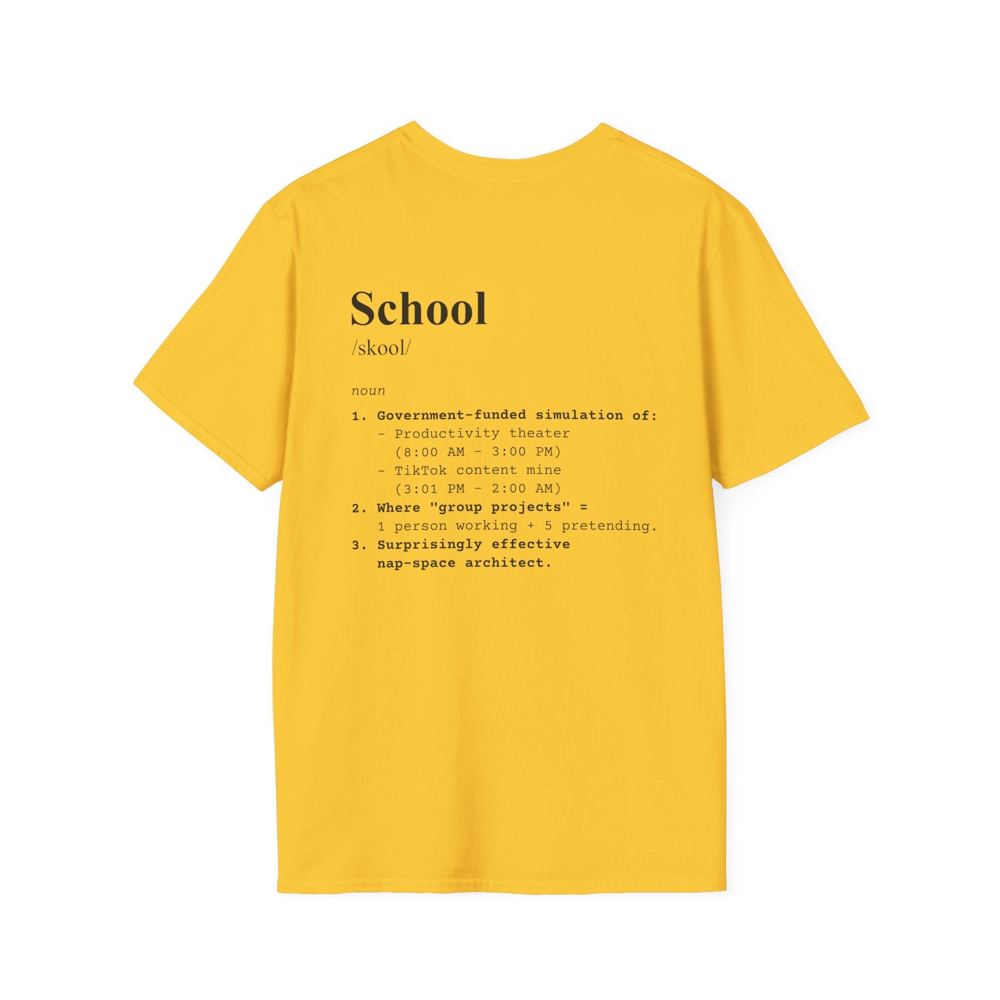 School Definition T-Shirt (V1 - Back Print) - Daisy / S - T-Shirt