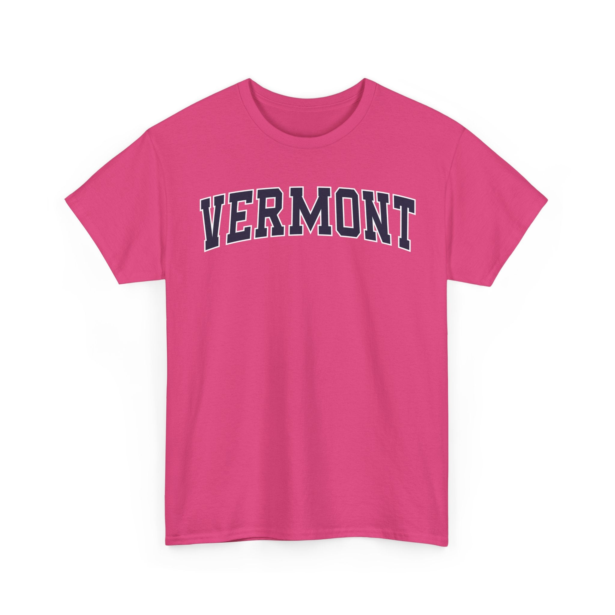 Vermont Vintage Varsity Unisex T-shirt - Heliconia / S - T-Shirt