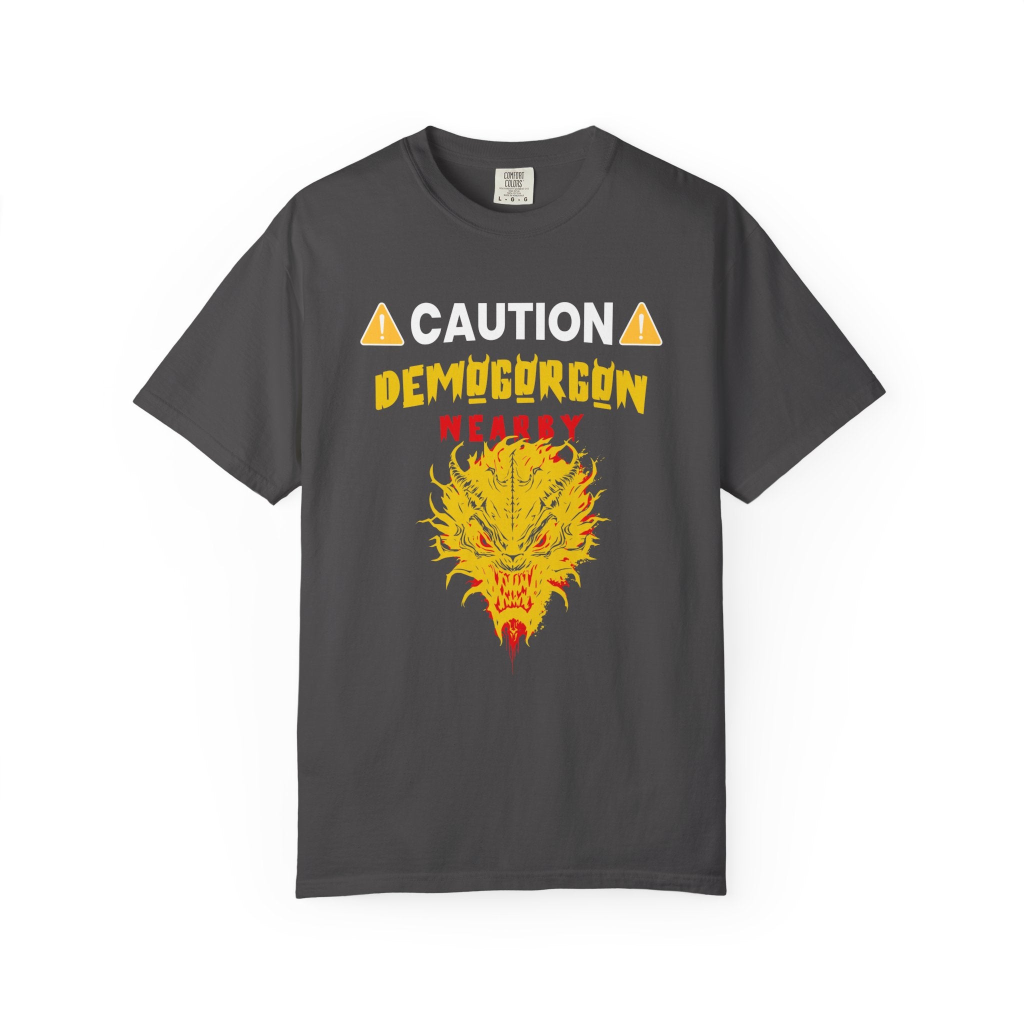 ⚠️ Caution: Demogorgon Nearby T-Shirt - Graphite / S - T-Shirt