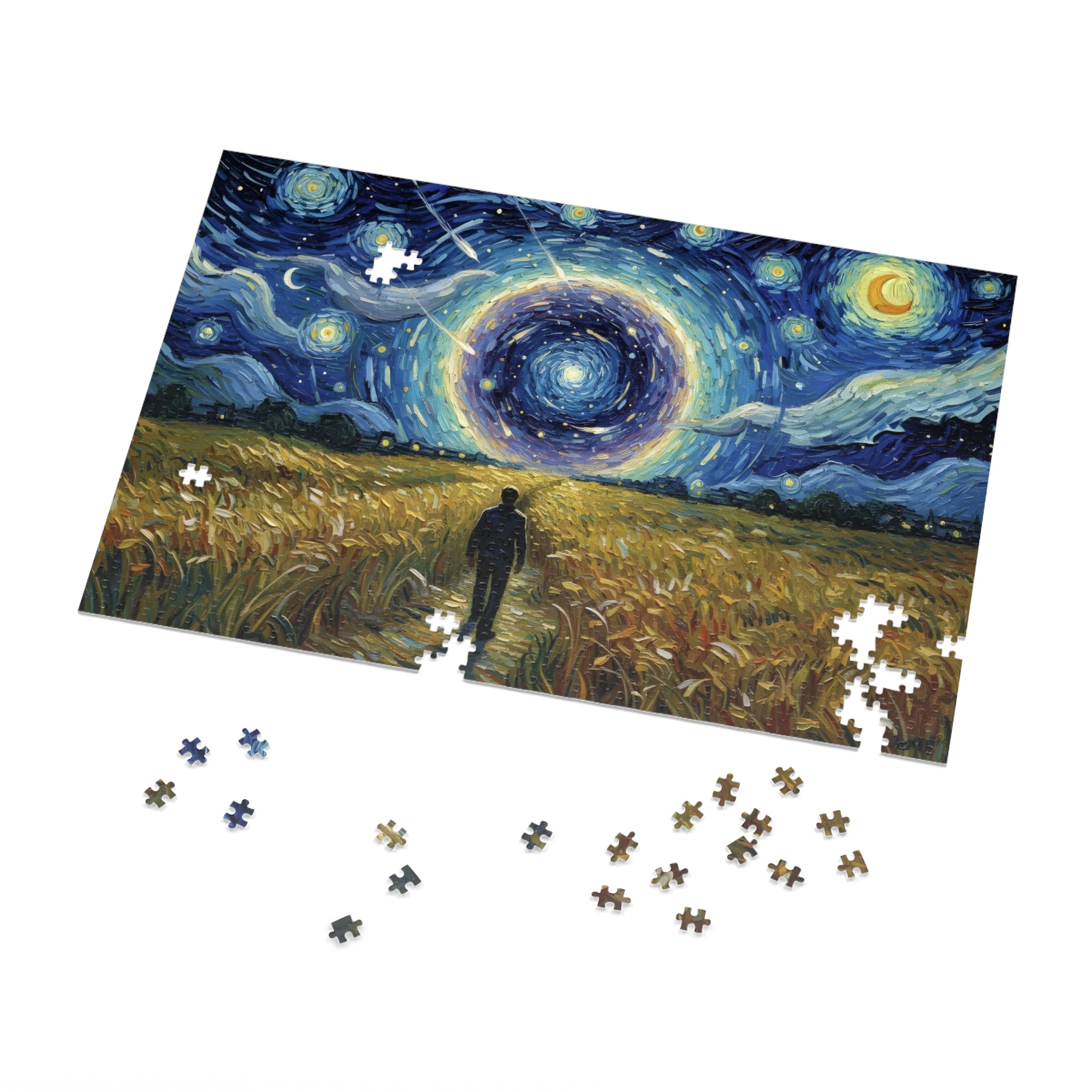 Isekai Portal Puzzle - Starry Wheatfield Jigsaw in Collectible Tin (30-2000 Pieces)