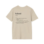 School Definition T-Shirt (V2 - Back Print) - Sand / S - T-Shirt