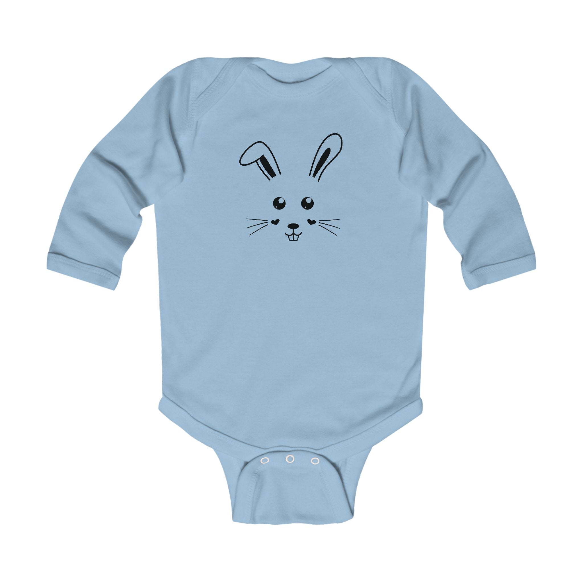 Cute Bunny Infant Long Sleeve Bodysuit - Light Blue / NB (0-3M) - Kids clothes