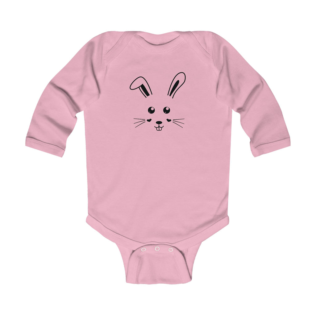 Cute Bunny Infant Long Sleeve Bodysuit - Pink / NB (0-3M) - Kids clothes