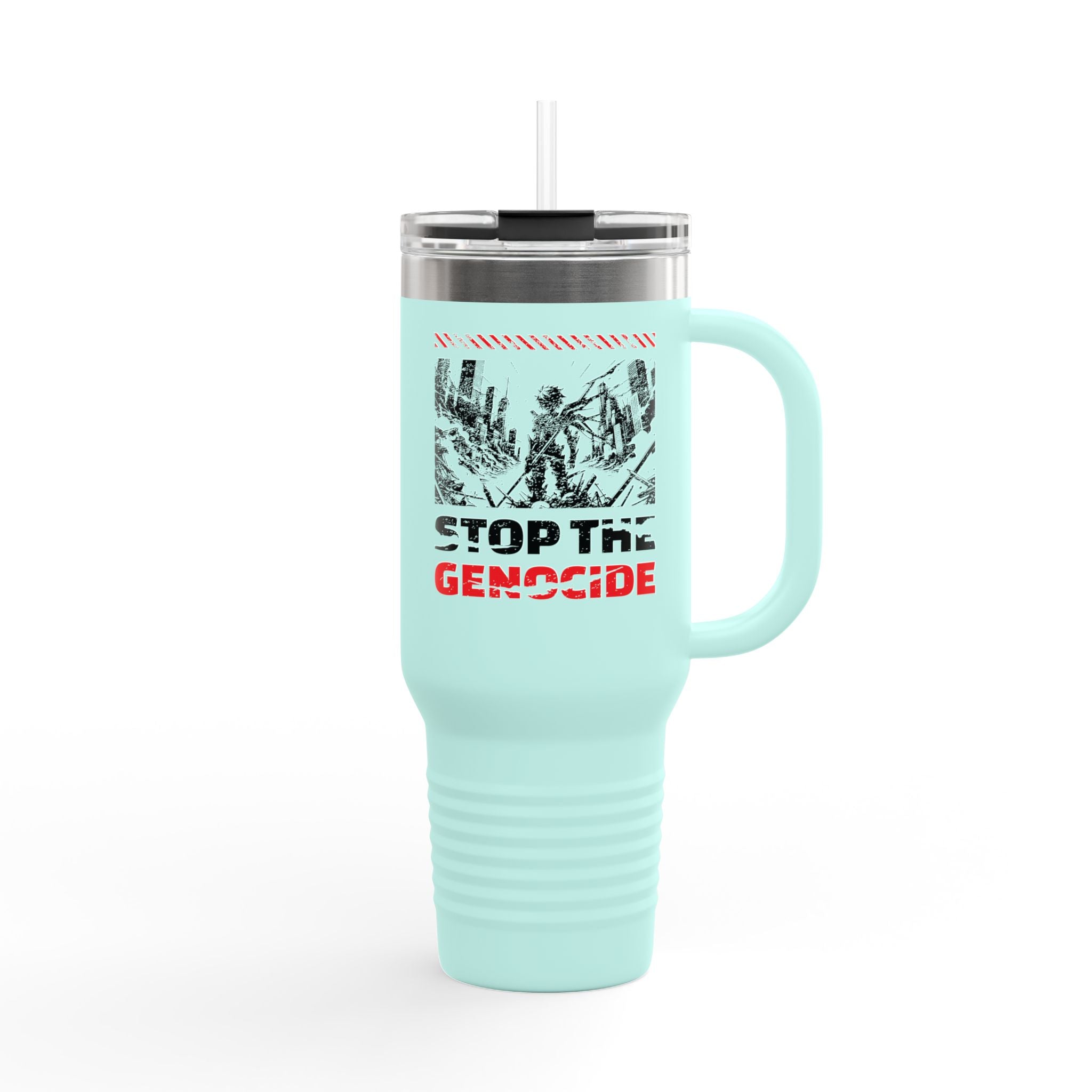 Stop the Genocide Insulated Travel Mug