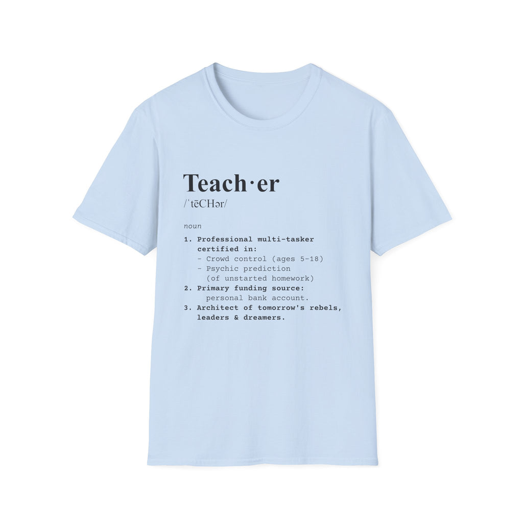Teacher Definition T-Shirt (V2) - Light Blue / S - T-Shirt