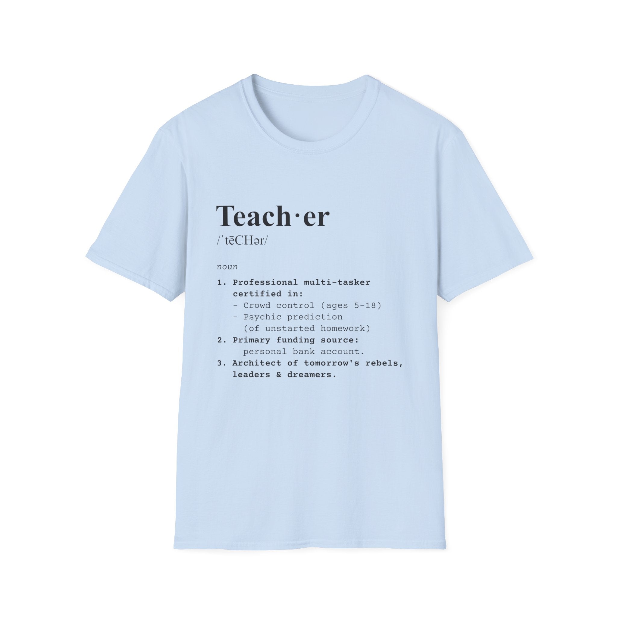 Teacher Definition T-Shirt (V2) - Light Blue / S - T-Shirt