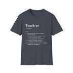 Teacher Definition T-Shirt (V2) - Heather Navy / S - T-Shirt