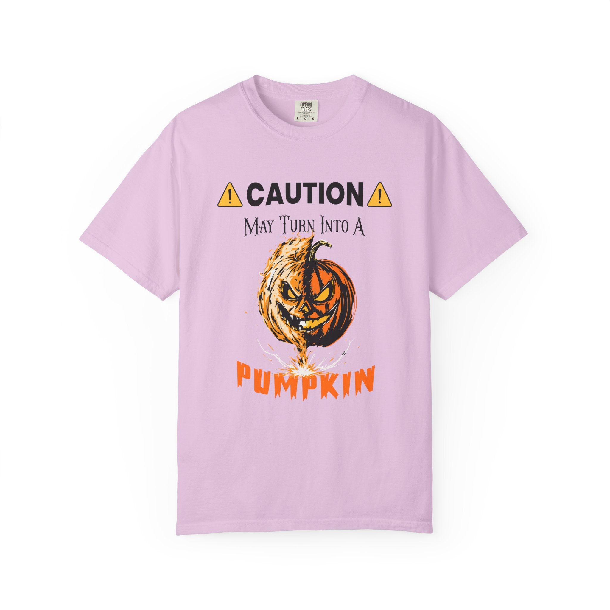 ⚠️ Caution: May Turn Into a Pumpkin T-Shirt - Orchid / S - T-Shirt