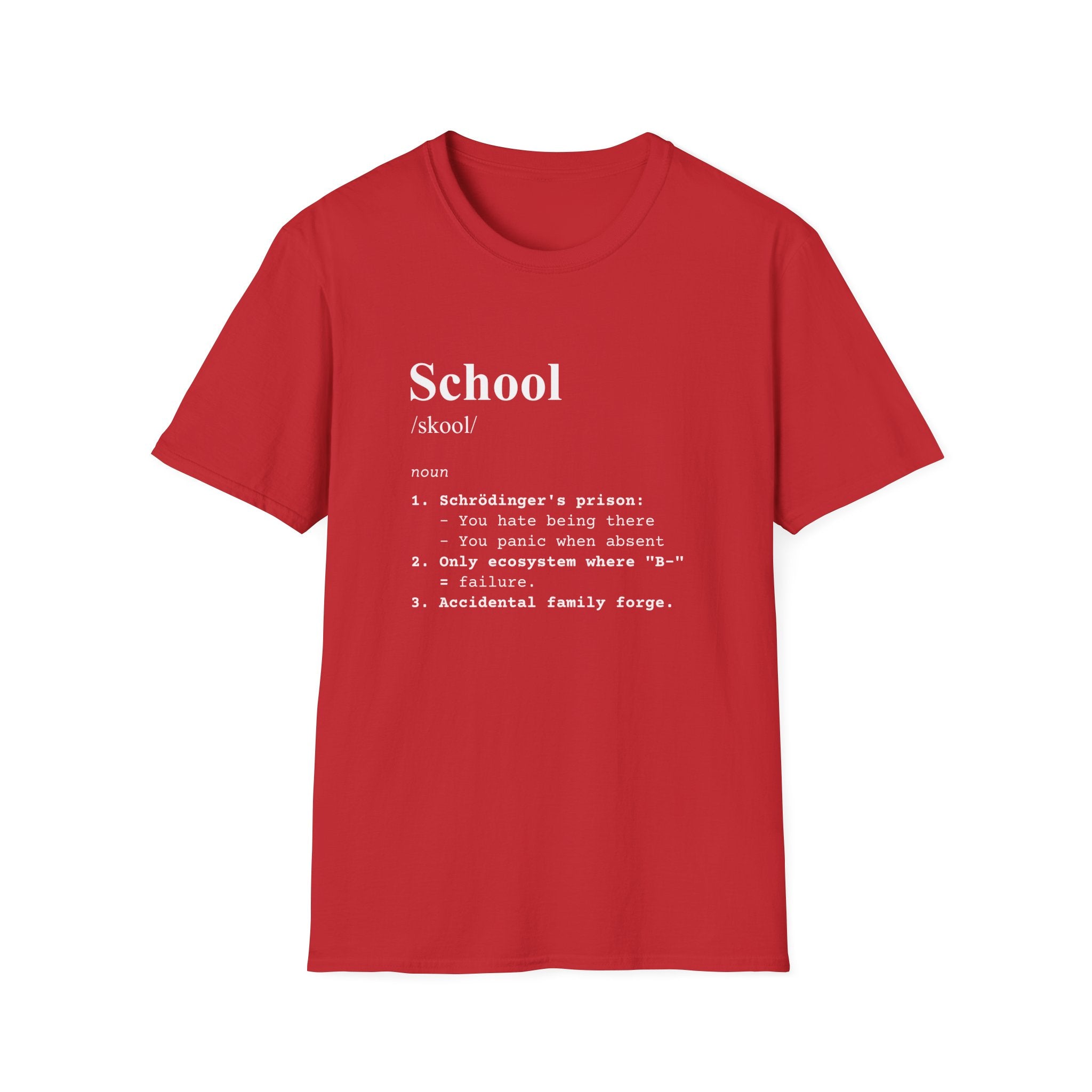 School Definition T-Shirt (V5) - Red / S - T-Shirt