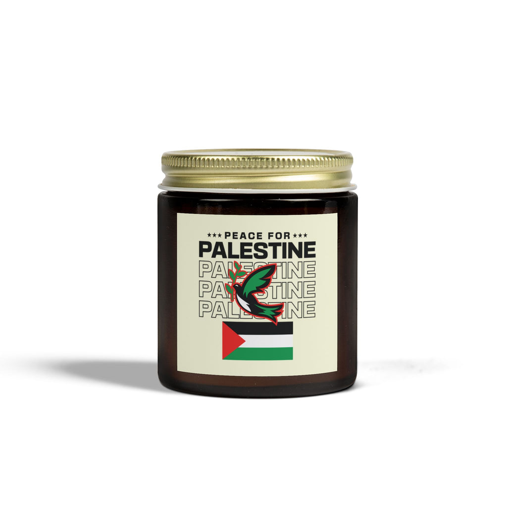 Peace for Palestine Scented Candles - 4oz / Amber / Beachwood - Home Decor