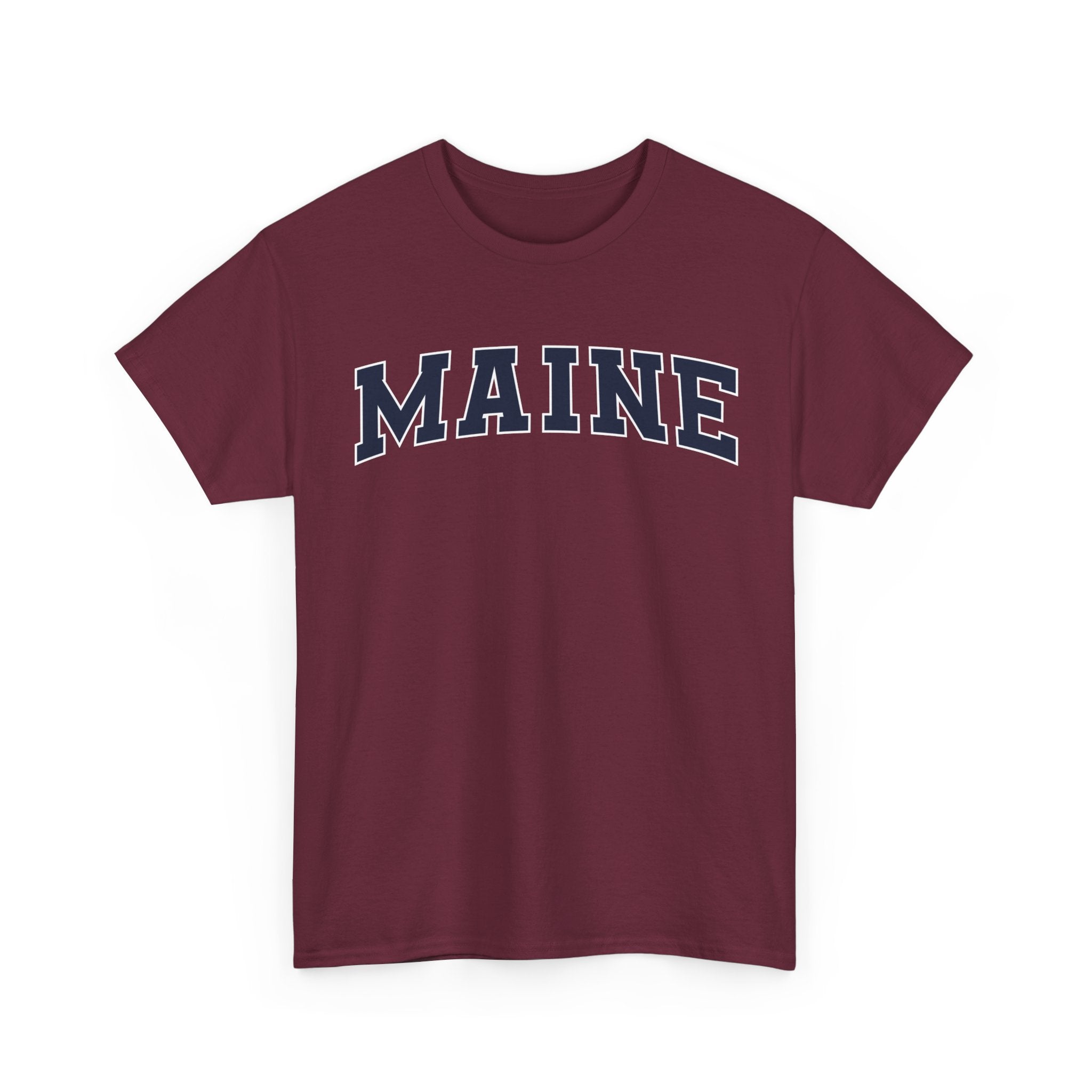 Maine Vintage Varsity Unisex T-shirt - Maroon / S - T-Shirt