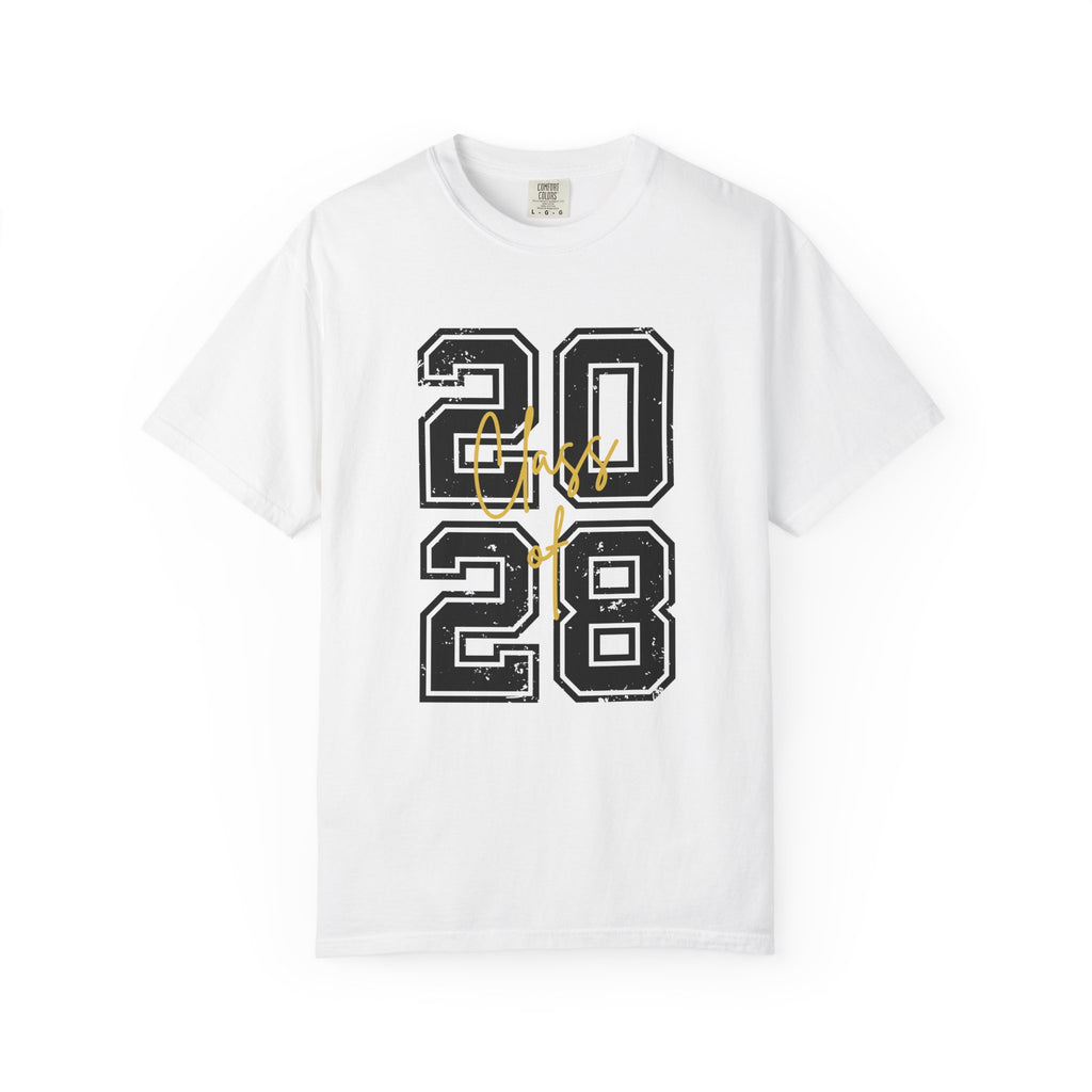 Graduation Unisex T-Shirt 2028 Customizable College Tee High School Graduation Gift Trendy Casual Wear - White / S