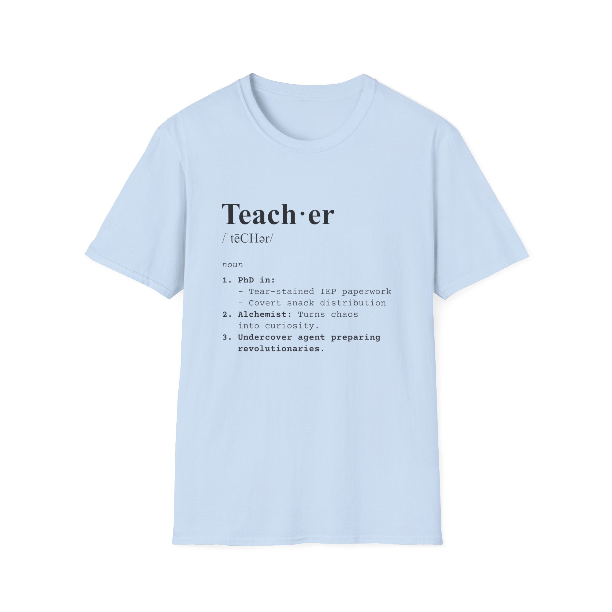 Teacher Definition T-Shirt (V5) - Light Blue / S - T-Shirt