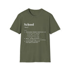 School Definition T-Shirt (V1) - Military Green / S - T-Shirt