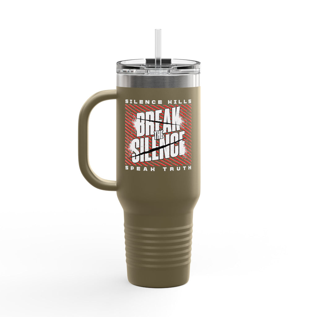 Break the Silence Insulated Travel Mug - 40oz / Olive Green