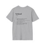 School Definition T-Shirt (V3 - Back Print) - Sport Grey / S - T-Shirt