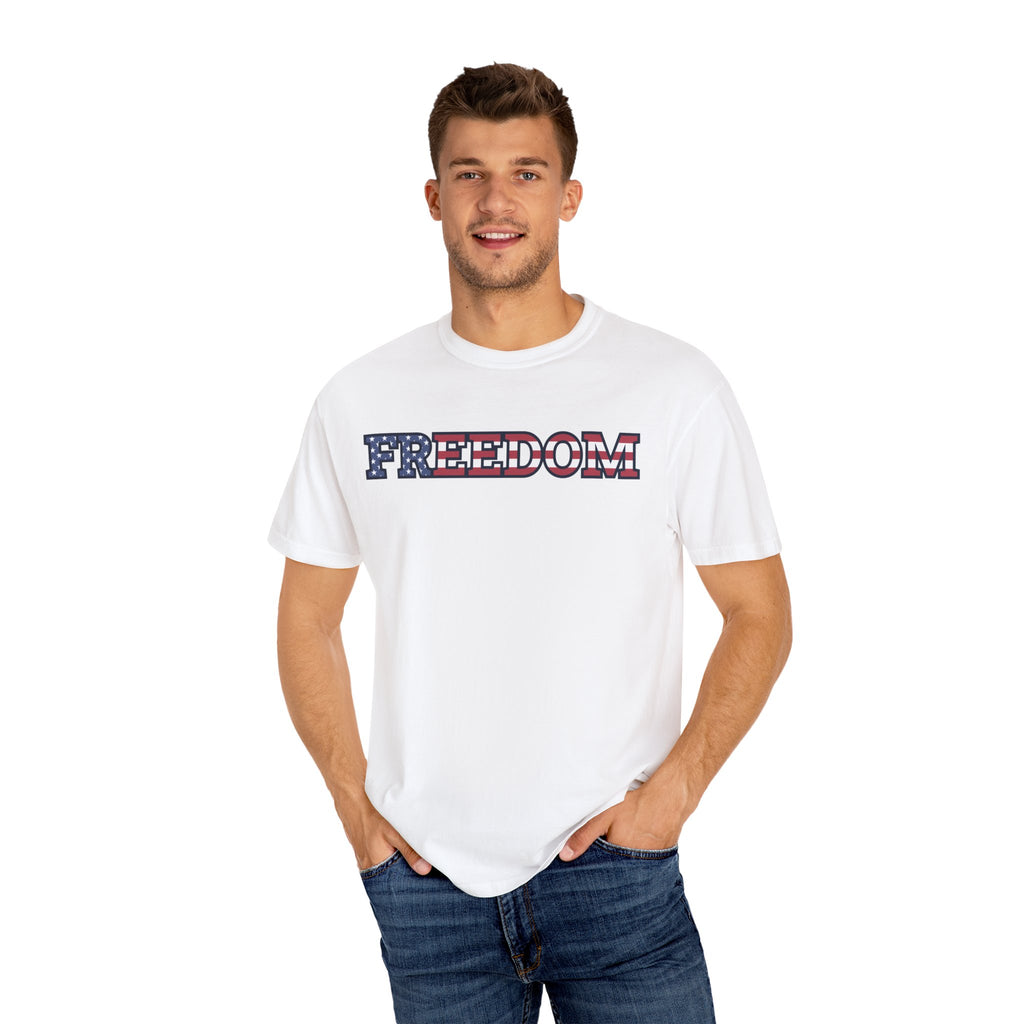 Freedom Flag Typography T-Shirt