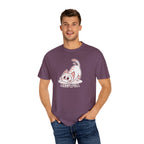 ’Meowga’ Cat Yoga T-Shirt | Cute Kitten Stretch Pose Graphic Tee