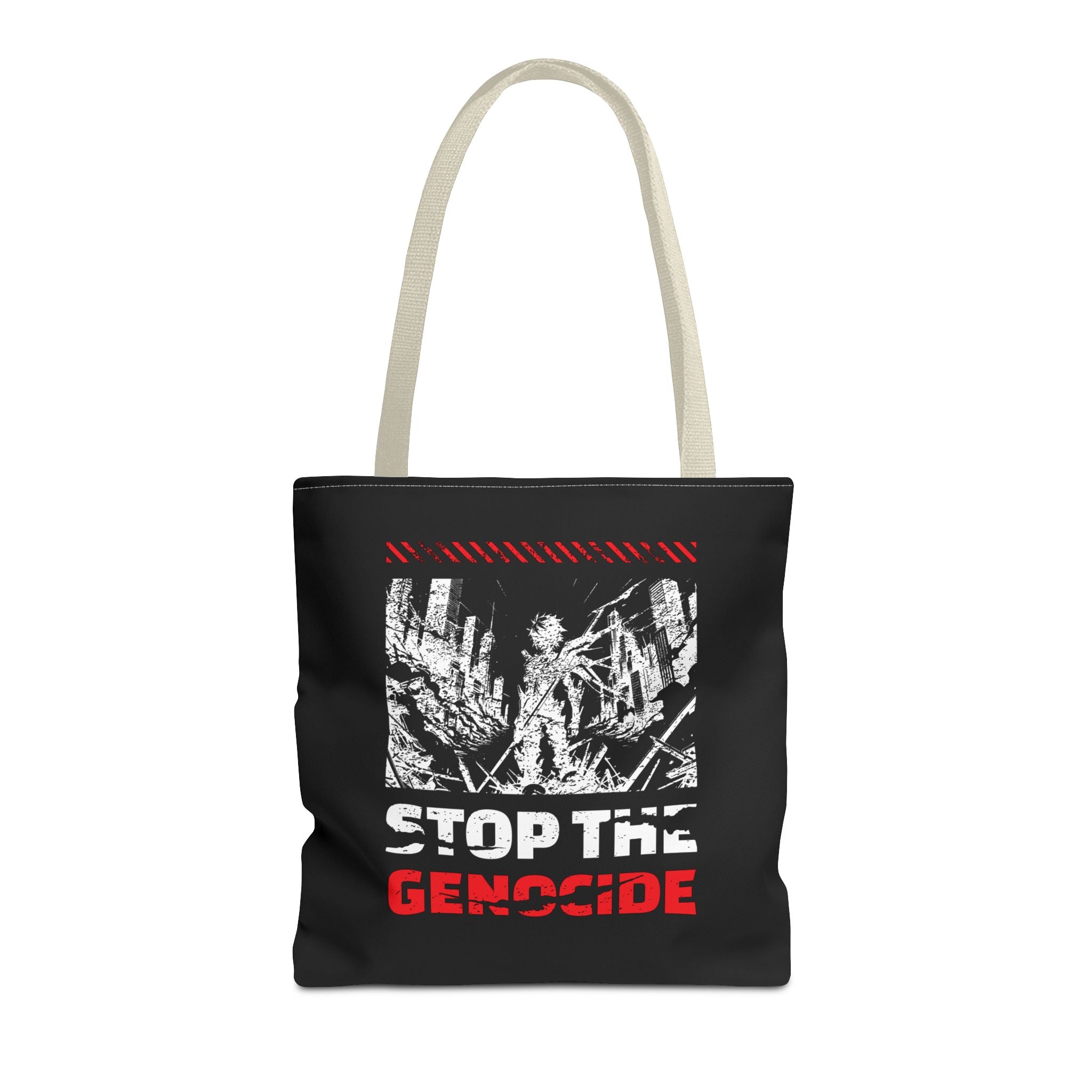 Stop the Genocide Tote Bag - 16’’ × / Beige - Bags