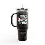 Palestine Freedom Insulated Travel Mug - 40oz / Black